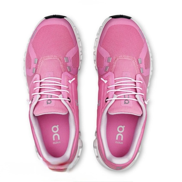 On Cloud 6 Women's Athletic Shoes - Raspberry and White - Picture 5 of 6